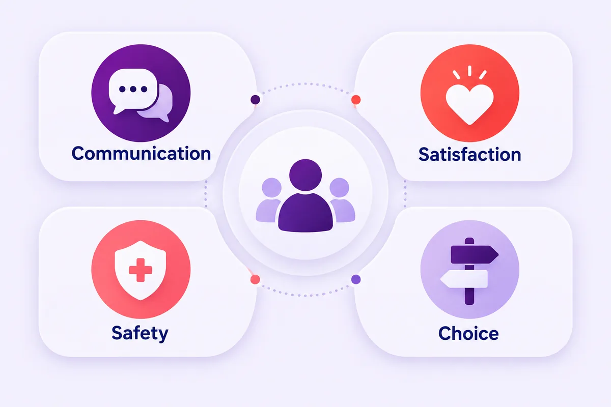 Four parts of a healthy sex life: communication, satisfaction, safety and choice